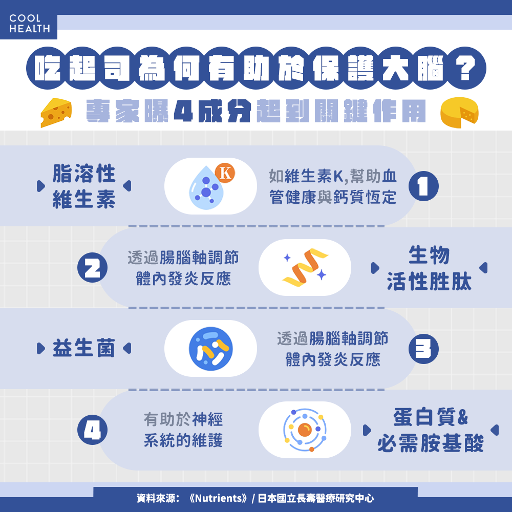 吃起司為何幫助保護大腦? 專家曝「益生菌」起到關鍵作用