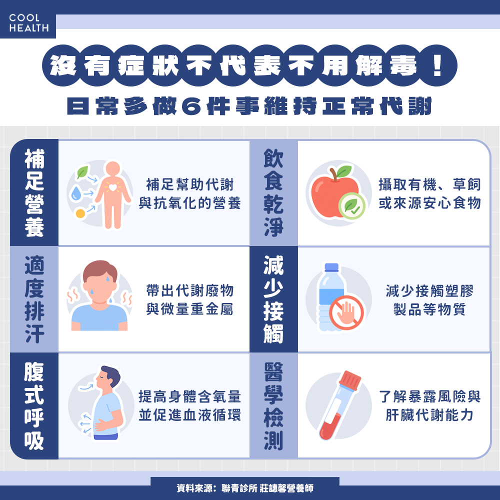 無症狀不代表不用解毒！ 日常多做6件事維持正常代謝