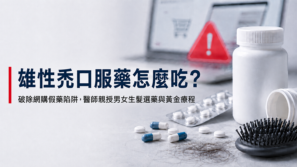 雄性禿口服藥怎麼吃？醫師解析男女用藥差異與安全用藥重點