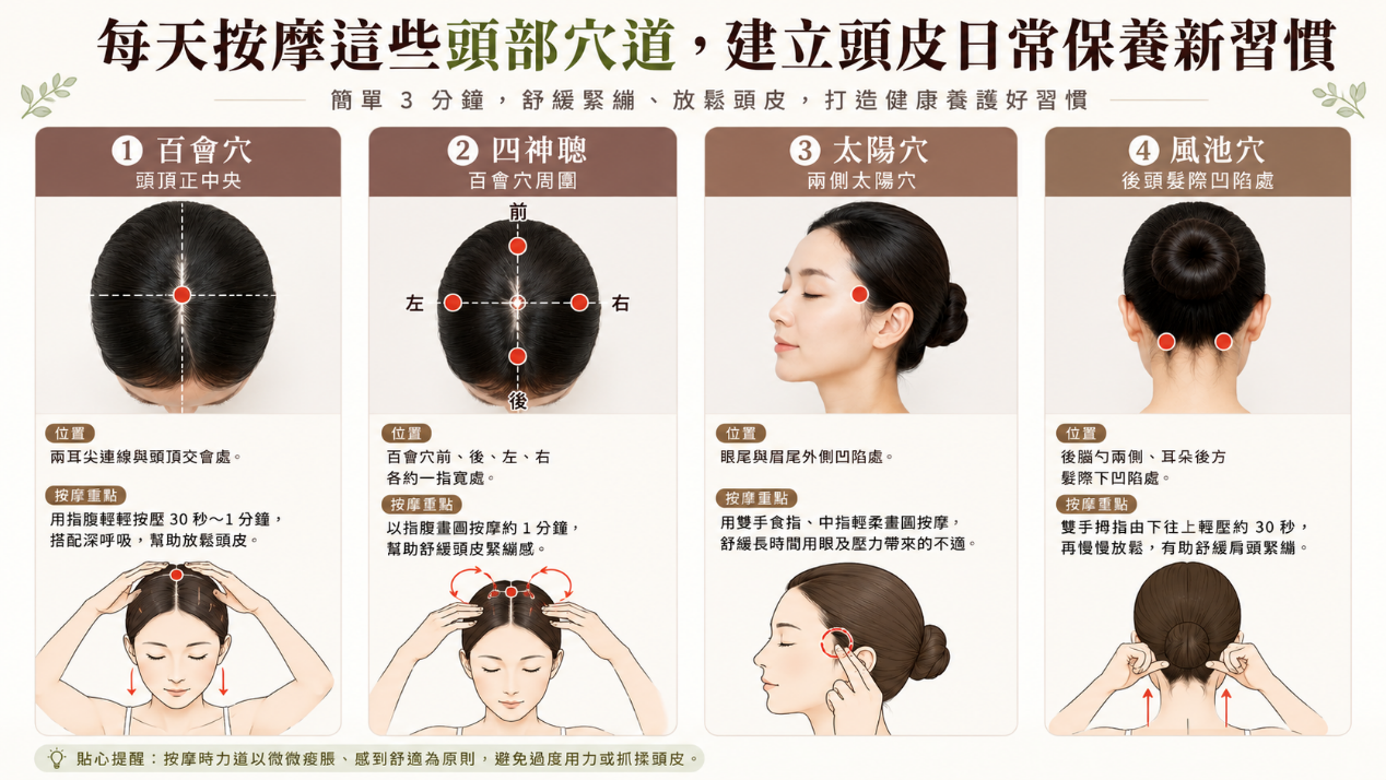 頭皮按摩怎麼做？建立每日頭皮保養新習慣