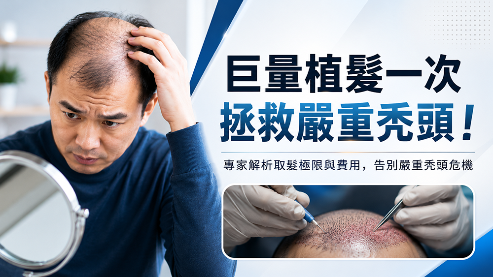 巨量植髮如何應用於大範圍落髮？醫師解析取髮條件與費用評估