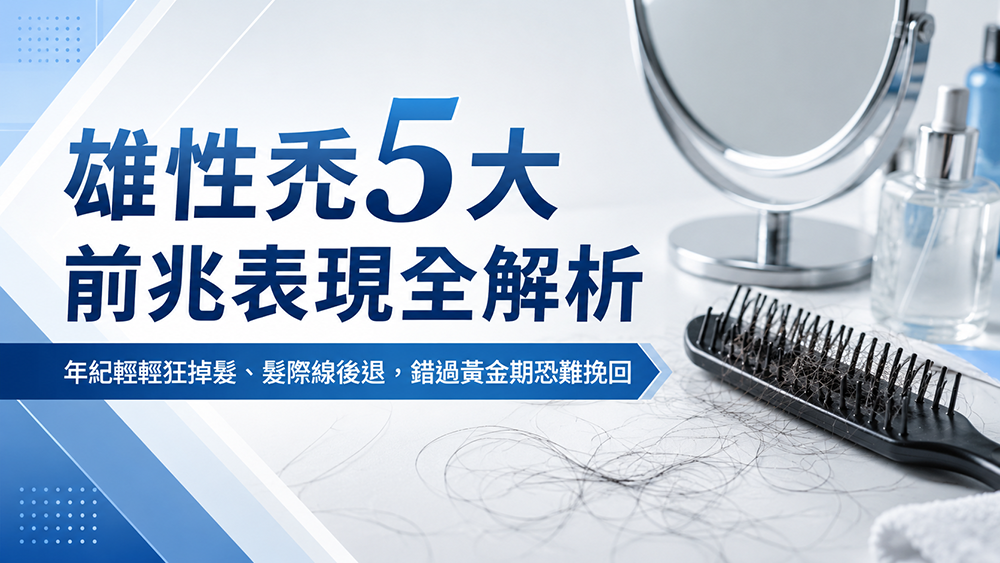雄性禿有哪些前兆？醫師解析5大常見表現與就醫評估重點
