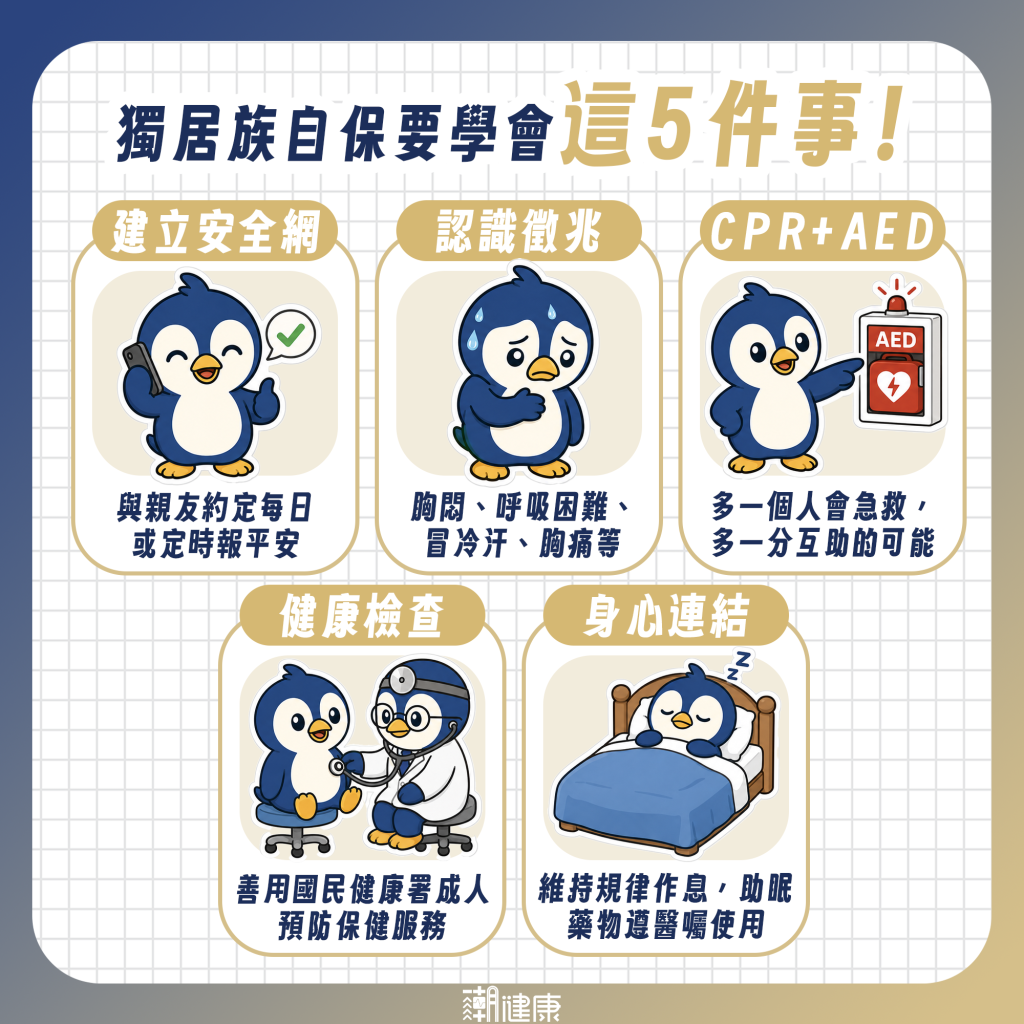 獨居族該如何自保？ 專家呼籲：把握這5件事
