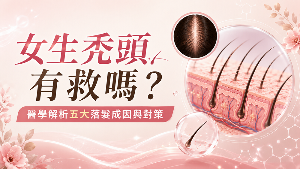 女生掉髮怎麼辦？醫師解析五大常見落髮原因與治療方式