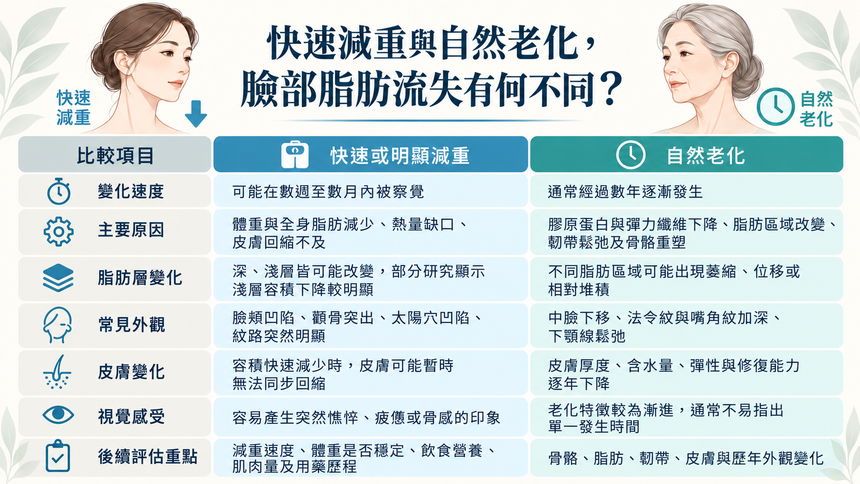 快速減重後臉部看起來變凹？醫師解析體重變化與臉部外觀的關係
