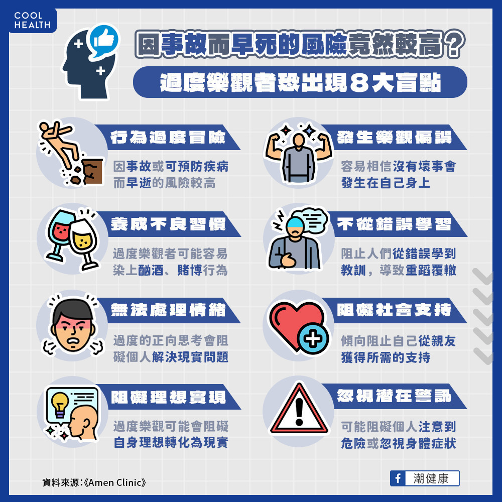 因事故而早死的風險較高？ 過度樂觀者的8大盲點