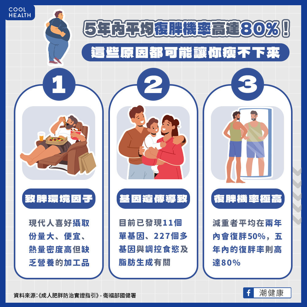 5年內平均復胖80%！  肥胖根本原因出在大腦？