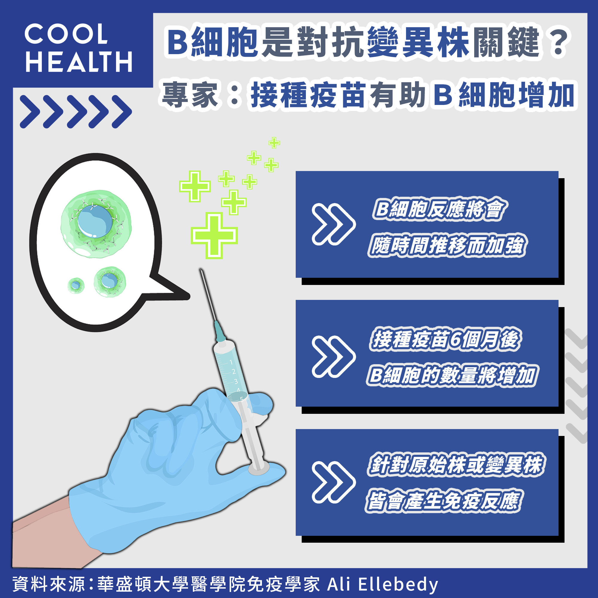 中和抗體衰退速度快  B細胞是對抗變異株關鍵？